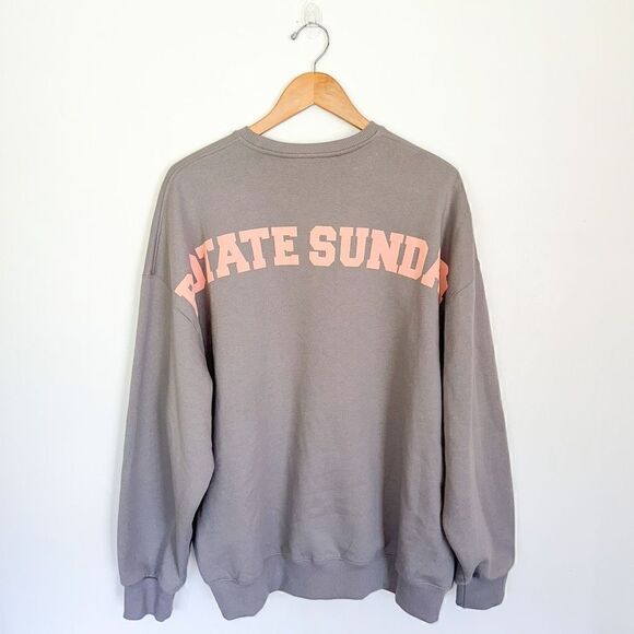 ROTATE BIRGER CHRISTENSEN grey Iris “ROTATE Sunday” oversized crewneck sweatshir - Picture 4 of 11